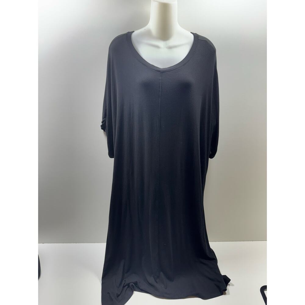 Terra & Sky Women’s Plus Sz 3 X (24W-26W) Stretch Casual Black Dress Pockets